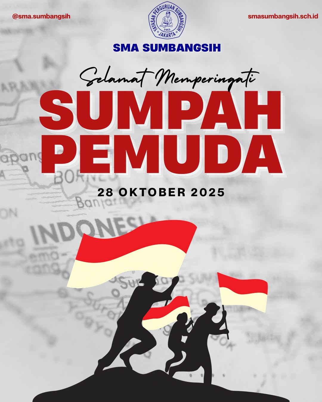 Satu nusa, satu bangsa, satu bahasa- Indonesia! ❤️Selamat Hari Sumpah Pemuda!Dari sekolah kita,