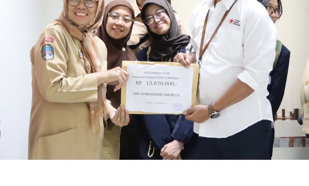#PeduliSumateraSekolah Menengah Atas (SMA) Sumbangsih Jakarta menyumbangkan donasi kemanusiaan s