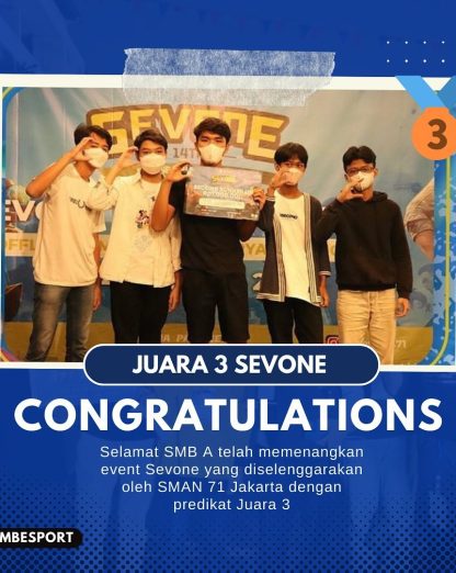 GOOD GAME NICE TRY ! 🥉SMB A harus puas keluar sebagai Juara ke 3 setelah bertanding lagi melawa